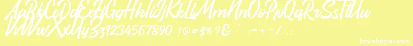 Santun Adab Font – White Fonts on Yellow Background