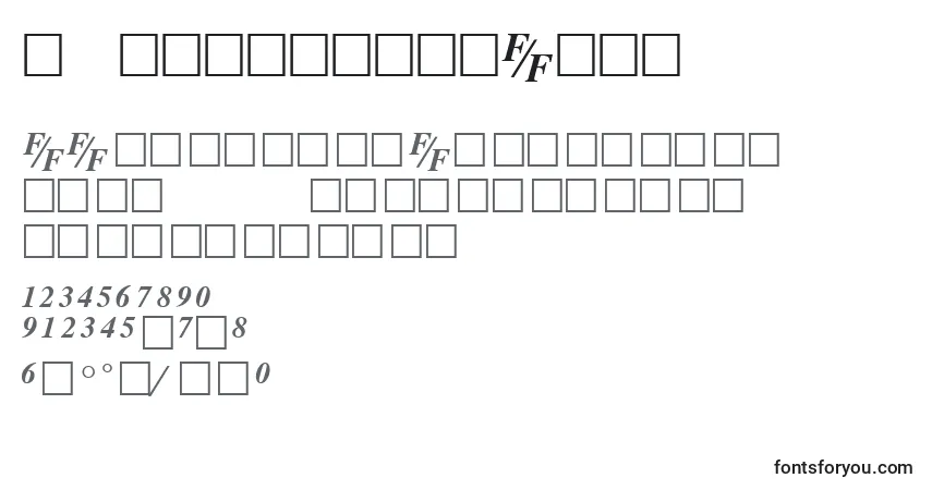 Шрифт TmsfeBolditalic – алфавит, цифры, специальные символы