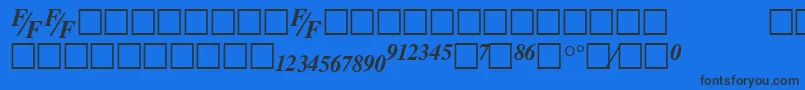 TmsfeBolditalic Font – Black Fonts on Blue Background
