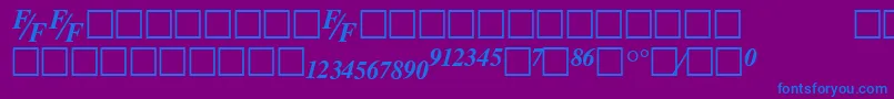 TmsfeBolditalic Font – Blue Fonts on Purple Background