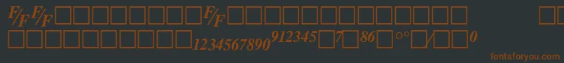 More about TmsfeBolditalic Font TmsfeBolditalic Font – Brown Fonts on Black Background