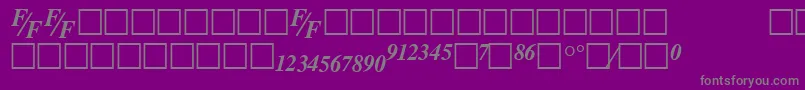 TmsfeBolditalic Font – Gray Fonts on Purple Background