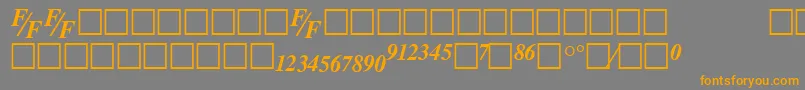 TmsfeBolditalic Font – Orange Fonts on Gray Background