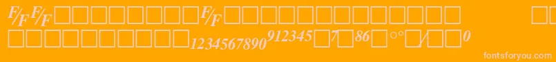 TmsfeBolditalic Font – Pink Fonts on Orange Background