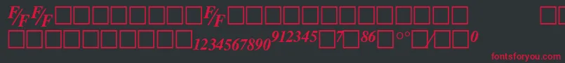 TmsfeBolditalic Font – Red Fonts on Black Background