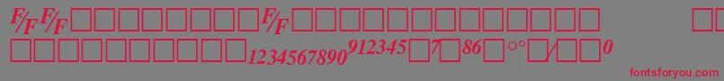 TmsfeBolditalic Font – Red Fonts on Gray Background