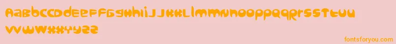 Sanz query Font – Orange Fonts on Pink Background