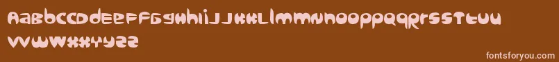 Sanz query Font – Pink Fonts on Brown Background