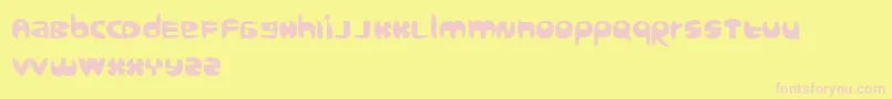 Sanz query Font – Pink Fonts on Yellow Background