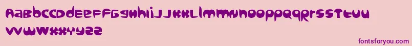 Sanz query Font – Purple Fonts on Pink Background