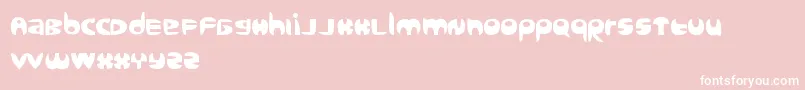Sanz query Font – White Fonts on Pink Background