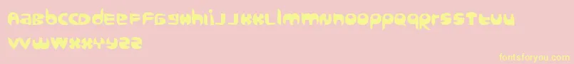 Sanz query Font – Yellow Fonts on Pink Background