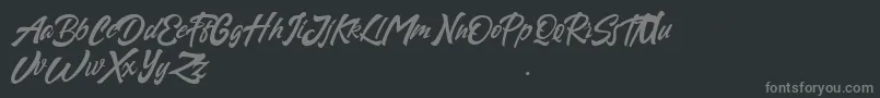 Sapous Font – Gray Fonts on Black Background
