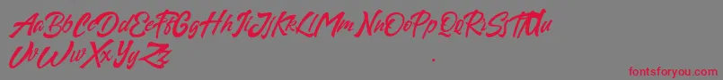 Sapous Font – Red Fonts on Gray Background