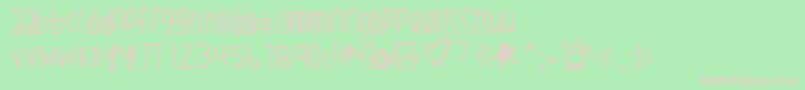 SapphireLaguna Font – Pink Fonts on Green Background