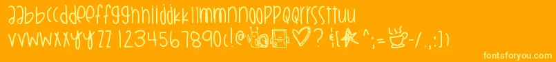 SapphireLaguna Font – Yellow Fonts on Orange Background