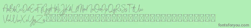 SaranttaDemo Font – Gray Fonts on Green Background