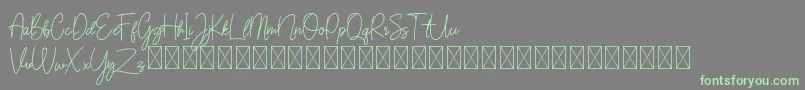 SaranttaDemo Font – Green Fonts on Gray Background