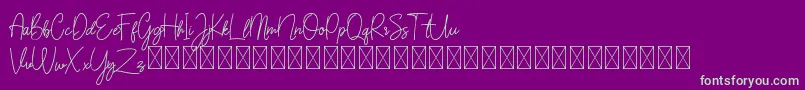 SaranttaDemo Font – Green Fonts on Purple Background