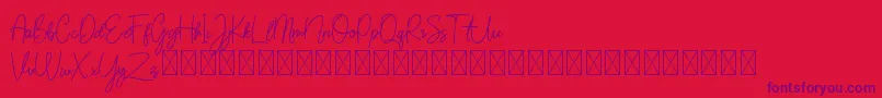 SaranttaDemo Font – Purple Fonts on Red Background