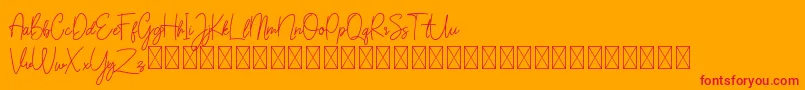 SaranttaDemo Font – Red Fonts on Orange Background