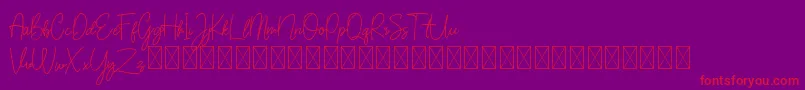 SaranttaDemo Font – Red Fonts on Purple Background