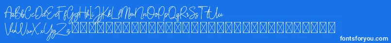 SaranttaDemo Font – White Fonts on Blue Background