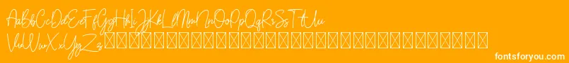 SaranttaDemo Font – White Fonts on Orange Background