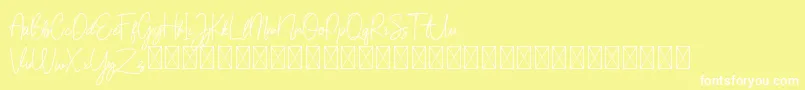 SaranttaDemo Font – White Fonts on Yellow Background