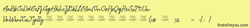 Saraqoo Font – Black Fonts on Yellow Background