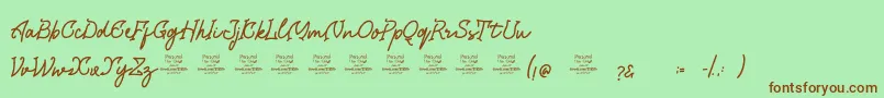 Saraqoo Font – Brown Fonts on Green Background