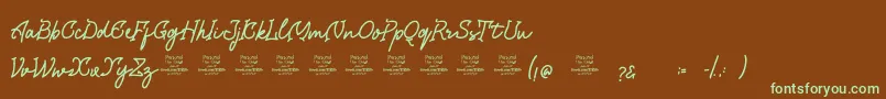 Saraqoo Font – Green Fonts on Brown Background