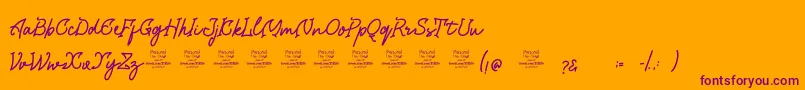 Saraqoo Font – Purple Fonts on Orange Background