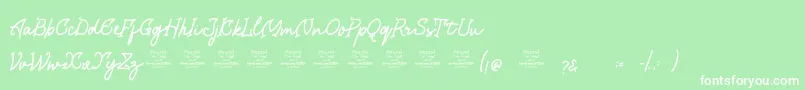 Saraqoo Font – White Fonts on Green Background