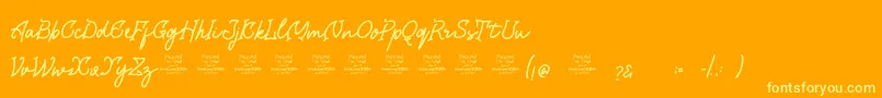 More about Saraqoo Font Saraqoo Font – Yellow Fonts on Orange Background