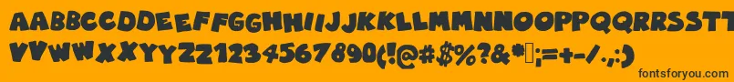 Robingraffitifilledin Font – Black Fonts on Orange Background