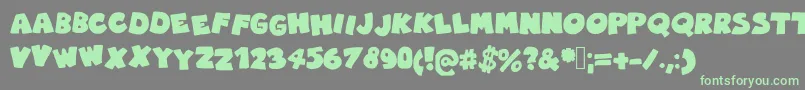 Fonte Robingraffitifilledin – fontes verdes em um fundo cinza