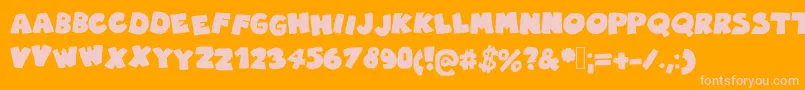 Czcionka Robingraffitifilledin – różowe czcionki na pomarańczowym tle
