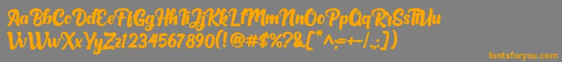 Sarllett Font – Orange Fonts on Gray Background