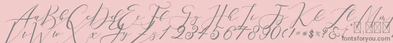 Sarodime Font – Gray Fonts on Pink Background