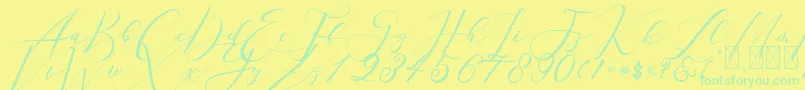 Sarodime Font – Green Fonts on Yellow Background