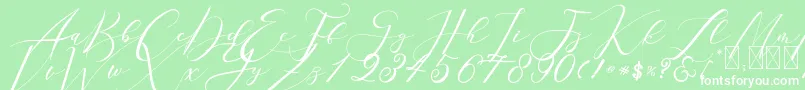 Sarodime Font – White Fonts on Green Background