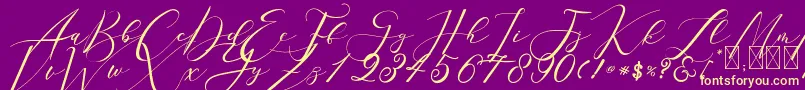 Sarodime Font – Yellow Fonts on Purple Background