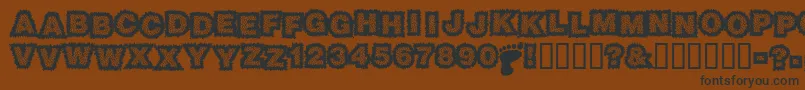 Sasquatch Font – Black Fonts on Brown Background
