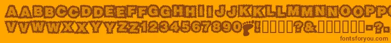 Sasquatch Font – Brown Fonts on Orange Background