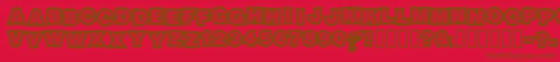 Sasquatch Font – Brown Fonts on Red Background