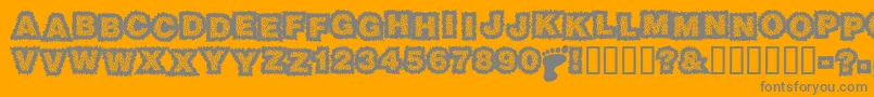 Sasquatch Font – Gray Fonts on Orange Background