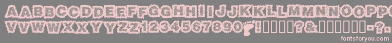 Sasquatch Font – Pink Fonts on Gray Background