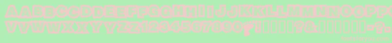 Sasquatch Font – Pink Fonts on Green Background