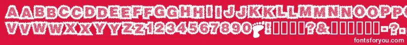 Sasquatch Font – White Fonts on Red Background